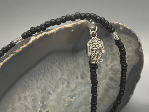 Black Glass Mask Chain