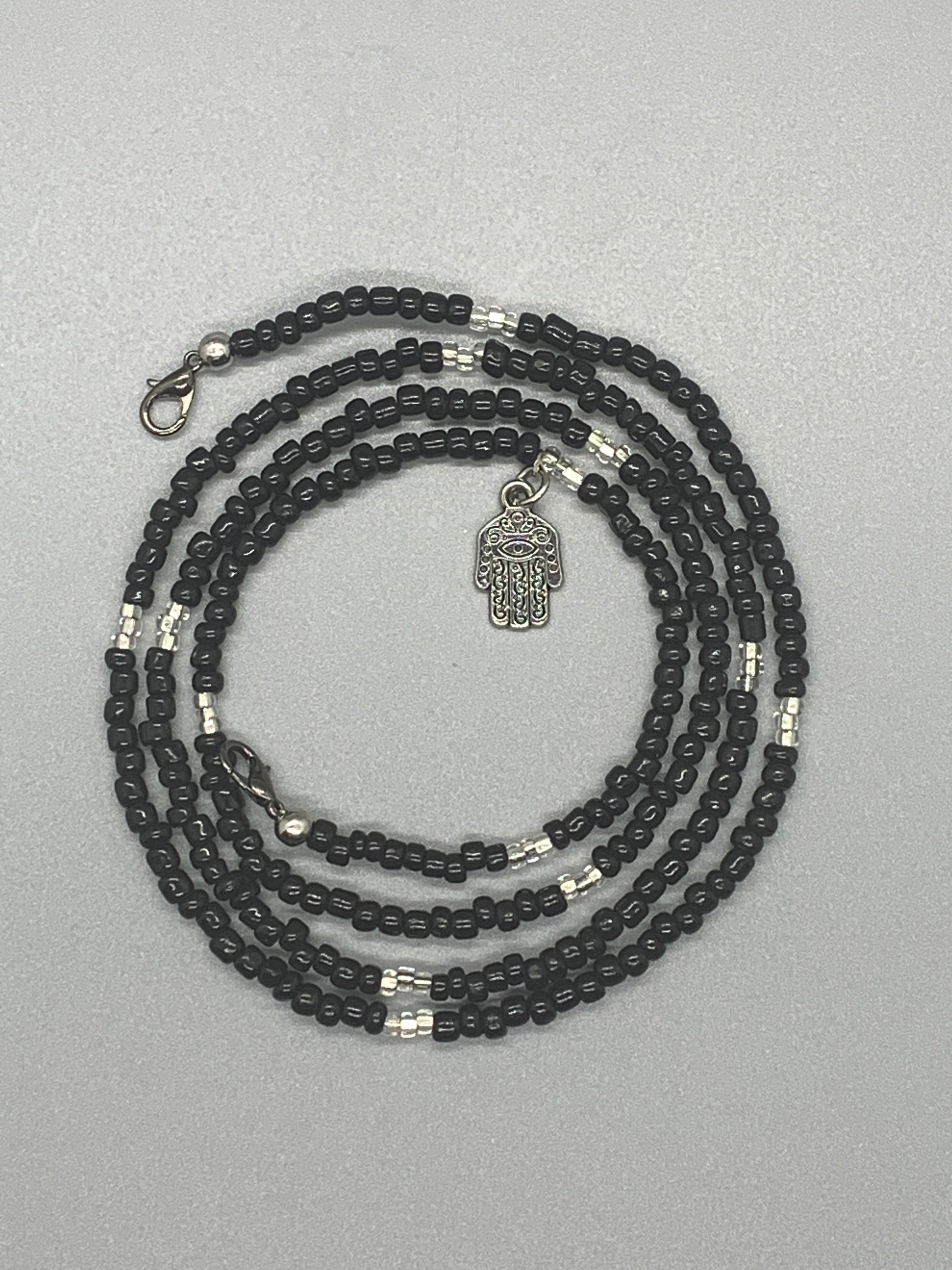 Black Glass Mask Chain